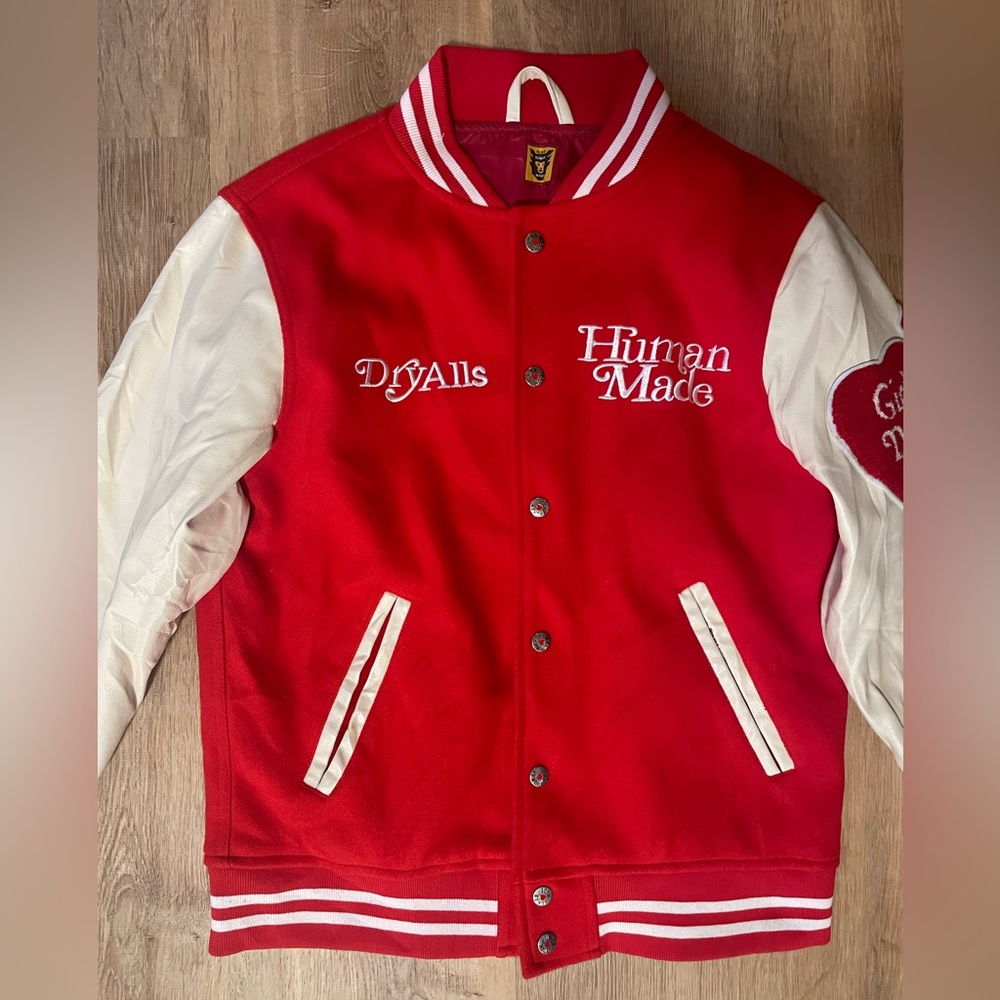 Human Made Girls Don’t Cry Dry Alls Varsity Jacket - Picture 6 of 13